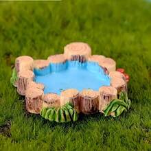 1pc Miniature Wood Carvings, Garden Decorations, Pond And Pool Accessories, Fairytale Garden Decorations For Outdoor And Indoor Display.