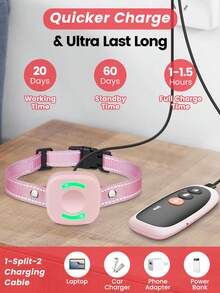 Dog Training Collar, 2800FT, 8-120 Pounds, Electric Shock Collar With Remote Control, Electric Collar With 4 Training Modes: Beep, Vibration, Shock, Rechargeable, Waterproof, Suitable For Use By Large/Medium/Small Dogs,Remote Control Bark Arrester,Can Train 1 Dog, 2 Dogs