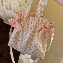 Women Shoulder Bags - 粉碎花斜背小包 - 查看 6