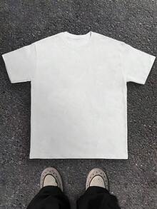 1pc Jesus Is King Christian Graphic T-Shirt For Men, Casual Oversized Crew Neck Tee, 100% Cotton Comfortable Fit Top, Suitable For All Seasons, Daily Church Wear, School Wear & Street Wear Tops - trắng - Xem 2