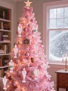 5pcs Christmas Nutcracker Decorations - Wooden Nutcracker Ornaments, 5-Inch Tall Nutcracker Dolls, Christmas Nutcracker Decor, Cute Nutcracker Soldier Figurines - Multicolor - View 5