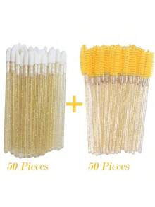 100pcs Disposable Lip & Eyelash Makeup Brushes - Sensitive Nylon Bristles, Easy Application For Lipstick, Lip Gloss, Mascara - Suitable For All Skin Types,Brush Set,Makeup Brush Kit,Make Up Brush Set,Make Up Set Complete,Makeup Brush Set,Complete Makeup Kit,Brush Kit,Brushes Makeup Set,Makeup Gift Set,Set - Multicolor - View 11