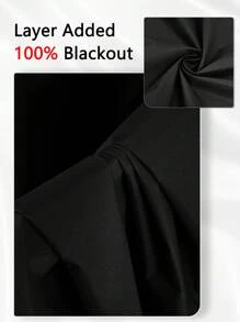 1件纯色100%遮光隔热窗帘，带涂层衬里，轻质涤纶面料，隔热耐用，杆袋式顶部设计，适用于客厅、卧室、阳台等场所。