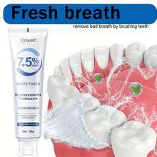 2Pcs Hydroxyapatite Toothpaste, 7.5% Nano Brighten Teeth, Mint Deep Cleaning Paste, Freshens Breath, Dental Care, Basic Cleansing - 2 chiếc - Xem 4