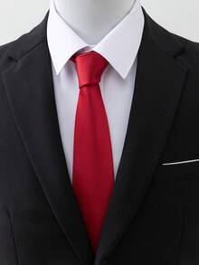 1 件男士缎面纯色领结，适合礼服衬衫、婚礼、商务、农历新年、派对庆祝男士领带 - 彩色 - 查看 11