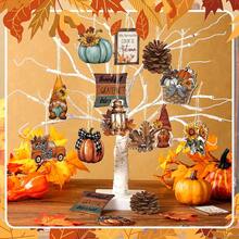 12/24/36 szt. dekoracji na Święto Dziękczynienia, wystrój domu w stylu rustykalnym, drewniane dekoracje z opadającymi liśćmi, drewniane wiszące dekoracje z jesiennym krasnalem, dekoracja z dyni w kształcie liścia, jesienne dekoracje świąteczne, upominki na przyjęcia, odpowiednie na przyjęcie z okazji Święta Dziękczynienia, jesienny wystrój domu, dekoracje urodzinowe, wystrój salonu, dekoracja ścienna, na karnawał lub inne ważne okazje, świetny sposób na dodanie świątecznej atmosfery!