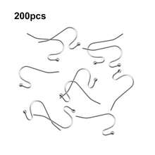 99.9/199.9 件弧形法式耳环钩，带环和珠子，耳环制作套件，防过敏耳钩，适用于 DIY 珠宝制作耳环配件