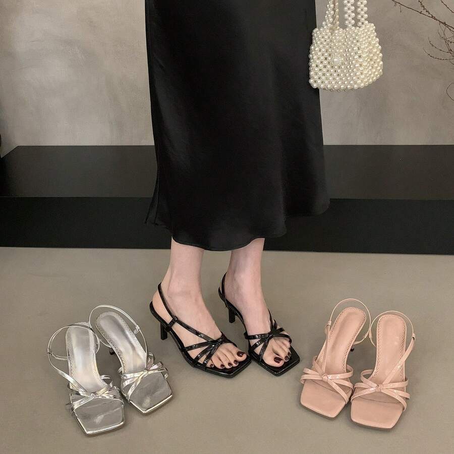 Women Heeled Sandals - 銀色 - 查看 1
