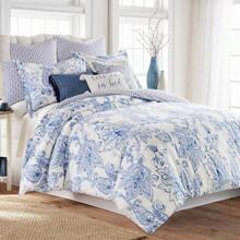 Levtex Home - Benette Comforter Set - Twin Comforter + One Standard Pillow Cases - Floral Paisley - Blue And White - Comforter (68 X 88in.) And Pillow Case (26 X 20in.) - Cotton