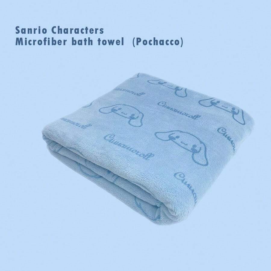 Khăn tắm sợi nhỏ hình Sanrio Cinnamoroll MINISO - Làm từ chất liệu sợi nhỏ mềm mại, thân thiện với da, thấm hút nước tuyệt vời. In họa tiết nhân vật Sanrio dễ thương và chi tiết tinh tế. (1 chiếc) - Màu xanh lam - Xem 1