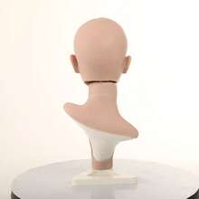 化妆升级 - 假发展示用硅胶头模，假发沙龙展示头模，模拟面部特征，以及化妆模型工厂使用的带底座和针头插入装置的COS头模，用于日常假发造型和修剪。