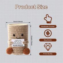 1pc Unique Crochet Potato - Inspirational Desktop Organizer With Smiling Face, Cute Yarn Craftsmanship Storage, Creating A Positive Atmosphere, Handmade Office Desk Accessories - Multicolor - View 2
