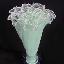 1 pièce Papier d'emballage à fleurs de 28 cm x 4 yards, tissu plissé en faux-perle. Fournitures de fleuriste pour les fêtes, les mariages, les anniversaires. Emballage cadeau, accessoires de bouquet de fleurs, emballage de fleurs fraîches pour la Saint-Valentin, la Fête des Mères