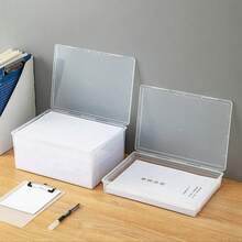 Hộp đựng đồ bằng nhựa trong suốt khổ A4 có nắp đậy - Hộp đựng đồ dùng văn phòng chống bụi, thích hợp đựng đồ dùng văn phòng, đồ dùng học tập, vật dụng thiết yếu cho mùa tựu trường. Phụ kiện bàn làm việc, hộp đựng bút, phụ kiện văn phòng phẩm. - Nhiều màu - Xem 6