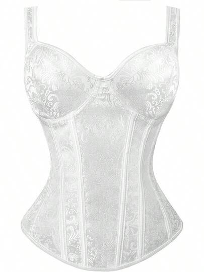 Women's Gothic Jacquard Shoulder Straps Overbust Corset Bustiers, Fashion 2025