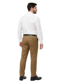 Men's Slim Dress Pants Suit Pants Formal Tailored Pants - 綠褐色 - 查看 2