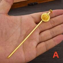 1 peça de grampo de cabelo com design minimalista clássico e flor vazada, cor dourada, acessório de cabelo diário para mulheres do Oriente Médio, joia para festa de aniversário de menina árabe africana, presente de casamento