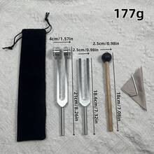 4 Sizes Aluminum Tuning Forks Set With Pouch, Frequency Relaxation Device, Volume Standard - Multicolor - View 14