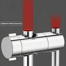 淋浴喷头支架，可调节淋浴喷头支架更换件，淋浴喷头支架 - 銀色 - 查看 4