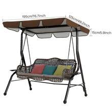 Garden Winds Replacement Canopy Top Cover For Sonoma Swing, Palm Canyon Swing, And Sydney Swing - Measures Approximately 87" X 59" - 咖啡棕 - 查看 10
