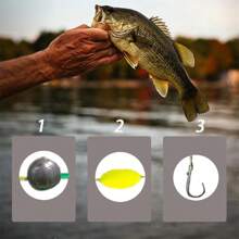 Reverse Bottom Line Double Hook Finished Product, European Carp Hook Reverse Bottom Line Hook Tube With Attached Iseama Fish Hook, Paired With Pop-Up Bait Blocks, Grass-Type Keiryu Carp Fishing Gear, Bait Equipment, Fishing Tackle Accessories.