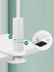 70cm/100cm/120cm 360° Rotating Mobile Phone & Tablet Holder, Spiral Base Slouchy Bracket Phone Holder For Bed And Desk Use Compatible With IPhone, Android Phone, Gift For Birthday, Family, Friends 360 Degree Rotating, Bed Slouchy Stand - Black and White - View 6