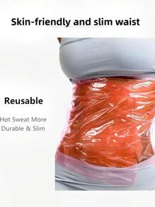 Reusable Sauna Waist Trainer | Transparent Blue & Pink Options | Durable PVC Slimming Belt For Women | Sweat-Inducing Body Shaper | Shape-Up Waist Wrap For Fitness | 110cm X 25cm & 128cm X 25cm Sizes Available