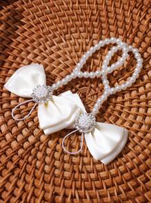 1 Pair Handmade Beaded DIY Baby Pearl Shoes, Baby Butterfly Anklet, Girl Photography Props - Multicolor - View 10