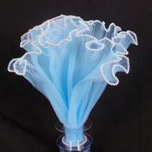 1 pièce Papier d'emballage à fleurs de 28 cm x 4 yards, tissu plissé en faux-perle. Fournitures de fleuriste pour les fêtes, les mariages, les anniversaires. Emballage cadeau, accessoires de bouquet de fleurs, emballage de fleurs fraîches pour la Saint-Valentin, la Fête des Mères