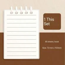 4/2/1 Pc Mini A7 Loose-Leaf Notebook, Cute Portable Memo Pad, Bright Macaron Colors, Pocket Size, English Loose-Leaf Notepad, School Supplies, Back To School Season - Multicolor - View 5