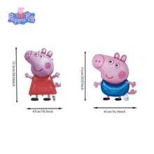 Hasbro 2pcs George Pig Cartoon Style Balloon Set, Cute Cartoon Style Bracelet Decorations, Suitable For Carnival Parties, Photo Props, Christmas & Birthday Gifts - YY-xZPQ-067+502 - View 2