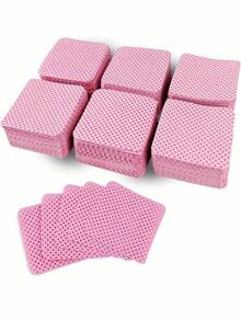 400pcs Lint-Free Nail Cleaning Wipes, Nail Polish Remover Pads, Eyelash Extension Cleaning Wipes, Soft Non-Woven Acetone Remover Pads For Nail Preparation And Gel Polish Removal, Lint-Free Nail Glue Cleaning Wipes, Eyelash Extension, Manicure Supplies, Manicure Tools, Manicure Art Tools, Back To School Season, Manicure, Manicure Tools, Manicure Sticker Tools - Pink - View 9