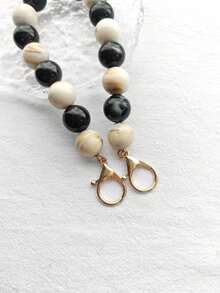 Correas de repuesto para bolsos de resina, correas de bolso de moda casual versátiles - Blanco y Negro - Ver 5