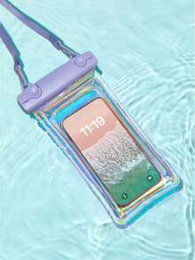 Bolsa impermeable para teléfono - Funda flotante con pantalla táctil para nadar y parque acuático - Estuche para teléfono con láser - Multicolor - Ver 13