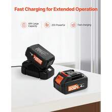 20V Brushless Cordless Hammer Drill, Lithium-Ion 1.1 Inch Rotary Hammer Driver, SDS-Plus Electric Lightweight Power Tool Kit With Battery And Charger, 4 Functions, 1200 RPM, 5300 BPM - US A Type Plug(110-127V) - View 6