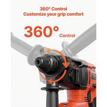 20V Brushless Cordless Hammer Drill, Lithium-Ion 1 Inch Rotary Hammer Driver, SDS-Plus Electric Lightweight Power Tool Kit With Battery And Charger, 4 Functions, 1200 RPM, 5300 BPM - US A Type Plug(110-127V) - View 5