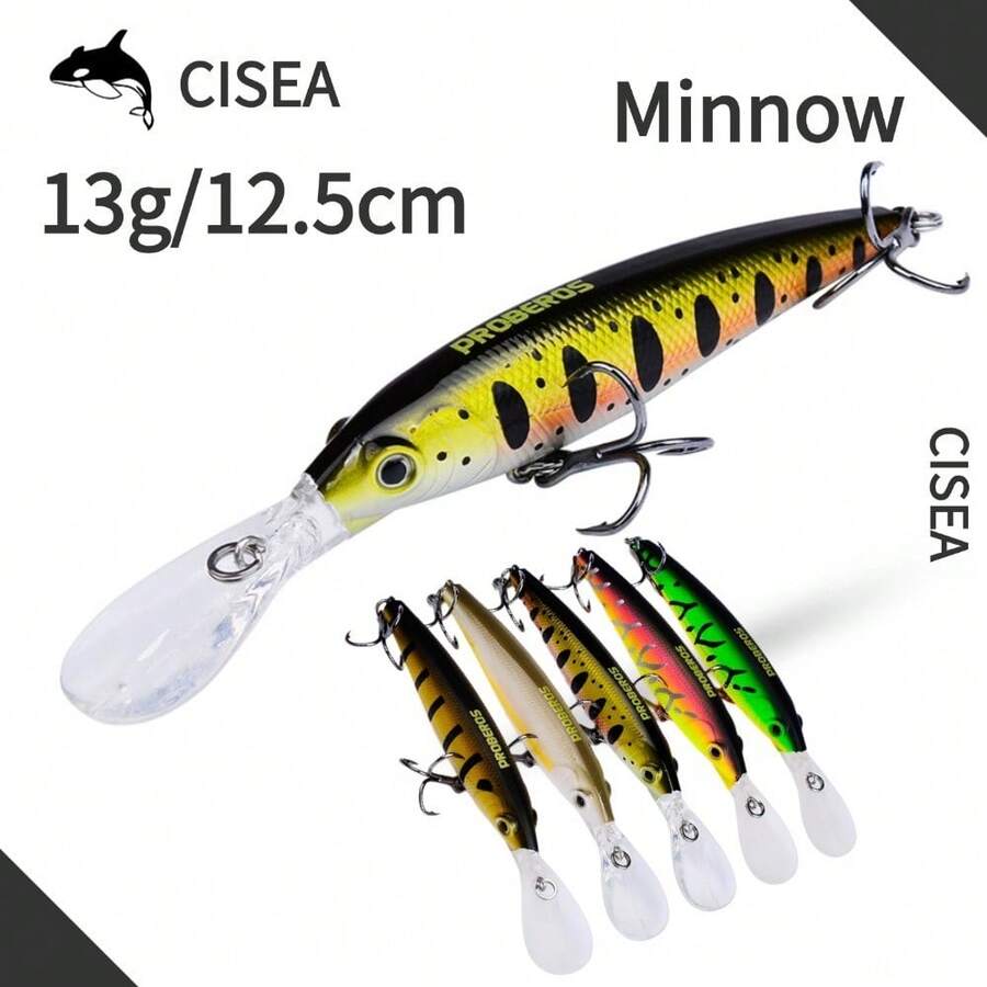 CISEA F18 Fishing Lure Minnow Lure For Fishing Hard Bait Jip Head Floating Water 13g 12.5cm