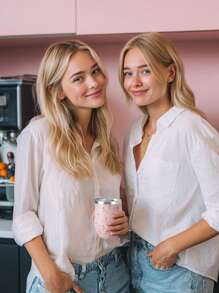 1pc 340ml/12oz Double Wall Stainless Steel Vacuum Insulated Egg-Shaped Cup, Suitable For Home, Office, Outdoor Travel, Sports, Also As A Gift - Pink Bow - View 8