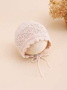 1pc Toddler Solid Color Hollow Out Fashionable Versatile Ear Warmer Headband, Handmade Crochet Hat, Suitable For Autumn/Winter & All Seasons - 純色 - 查看 8