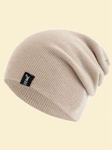 UP POSITIVE 1 件男女通用字母刺绣针织帽，秋冬配饰