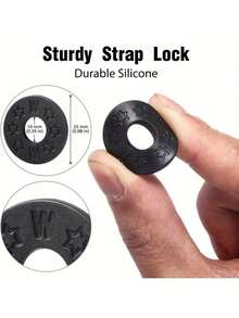 10-Pack Professional Guitar Strap Locks For Electric & Bass Guitars - Secure Rubber Strap Fasteners With Washer System - Multicolor - View 4