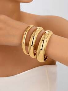 Bộ 3 chiếc vòng tay bạch kim sang trọng, phù hợp cho những dịp trang trọng của phụ nữ như tiệc tối, tiệc chiêu đãi, hẹn hò - Bạc - Xem 12