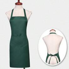 Delantal negro premium con bolsillos grandes, disponible en 12 colores - Durable, de tela de poliéster, lavable a máquina, ideal para cocinar, asar a la parrilla, barbacoa y actividades al aire libre, delantal de cocina - Multicolor - Ver 21