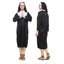 Kostum Penyihir Hitam Halloween, Pakaian Horor untuk Pesta Topeng Natal, Pakaian Pertunjukan Cosplay, Properti Panggung - MultiWarna - View 10