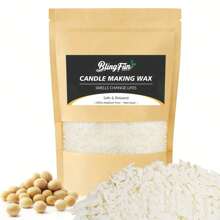 Blingfun 0.25/1Lb/2Lb 大豆蜡、白蜂蜡、黄蜂蜡、蜡烛制作蜡、柔软颗粒、无有害添加剂，适合制作香薰蜡烛和家居装饰氛围蜡工艺品。