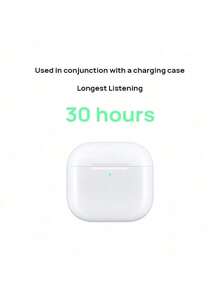 Auriculares Bluetooth Airpods 4, llamadas talla grande claras, resistente al polvo IP54, resistente al sudor y al agua, ajuste cómodo, configuración y conexión fáciles, cambio automático de dispositivos, compartir audio entre varios dispositivos, compatible con teléfonos y tabletas Apple - Blanco - Ver 5