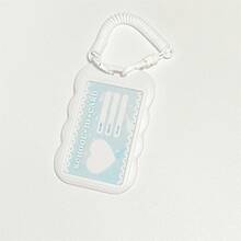 Milk Blue Card Sleeve Slide-Cover Keychain Card Holder, Meal Card DIY Cute Card Sleeve,For School Supplies,Back To School - Multicolor - View 13