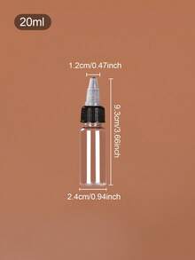 1件/2件/3件 10ml/20ml/30ml/50ml/60ml/100ml 精油可填充滴管瓶，挤压滴管瓶，透明尖头分配瓶 - 無色 - 查看 15