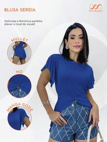 Swisz Women T-Shirts - Màu xanh lam - Xem 5