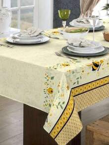 Rustic Oxford Luxury Linen Tablecloth 4/6/8 Seats Various Prints - Ong mật - Xem 2